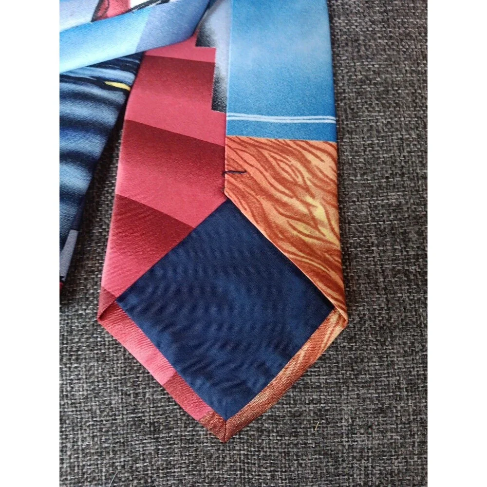 Tie 70s 80s 90s Y2K Mens Queen Art Ferjo Statement 3.75 Wide 63 Long